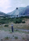 Dad in front of the 'This is the place' monument near Salt Lake City, Utah.